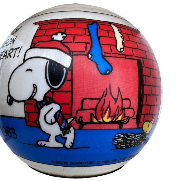 Vintage Hallmark 1983 Peanuts Christmas Ornament Snoopy Woodstock Satin - Picture 3 of 10